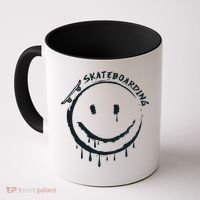 Skateboarding Graffiti Smile Face Coffee Mug thumb 0