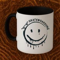 Skateboarding Graffiti Smile Face Coffee Mug thumb 2