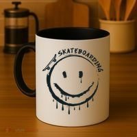 Skateboarding Graffiti Smile Face Coffee Mug thumb 4