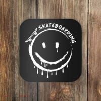 Skateboarding Graffiti Smile Face Coaster thumb 0