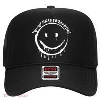 Skateboarding Graffiti Smile Face Hat thumb 0
