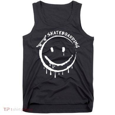 Skateboarding Graffiti Smile Face Tank Top