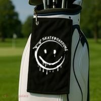 Skateboarding Graffiti Smile Face Golf Towel thumb 2
