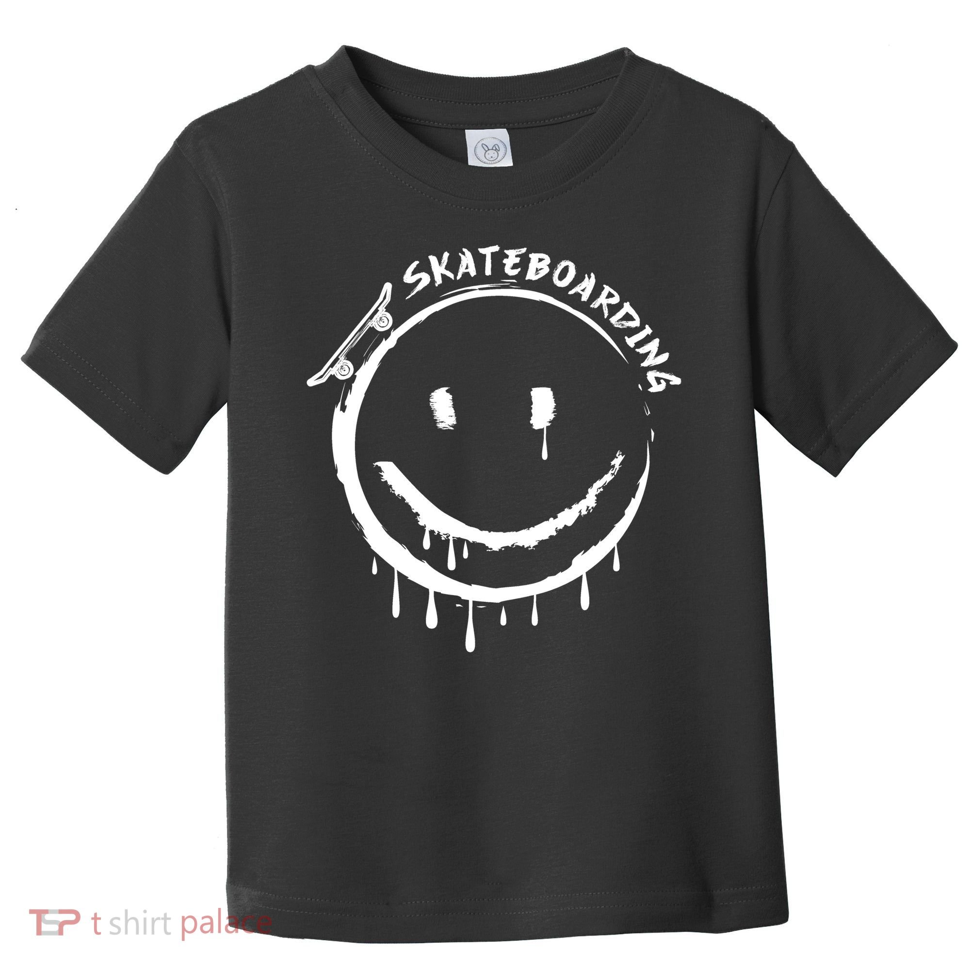 Skateboarding Graffiti Smile Face Toddler T-Shirt