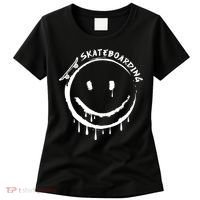 Skateboarding Graffiti Smile Face Women's T-Shirt thumb 0