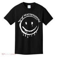 Skateboarding Graffiti Smile Face Kids T-Shirt thumb 0