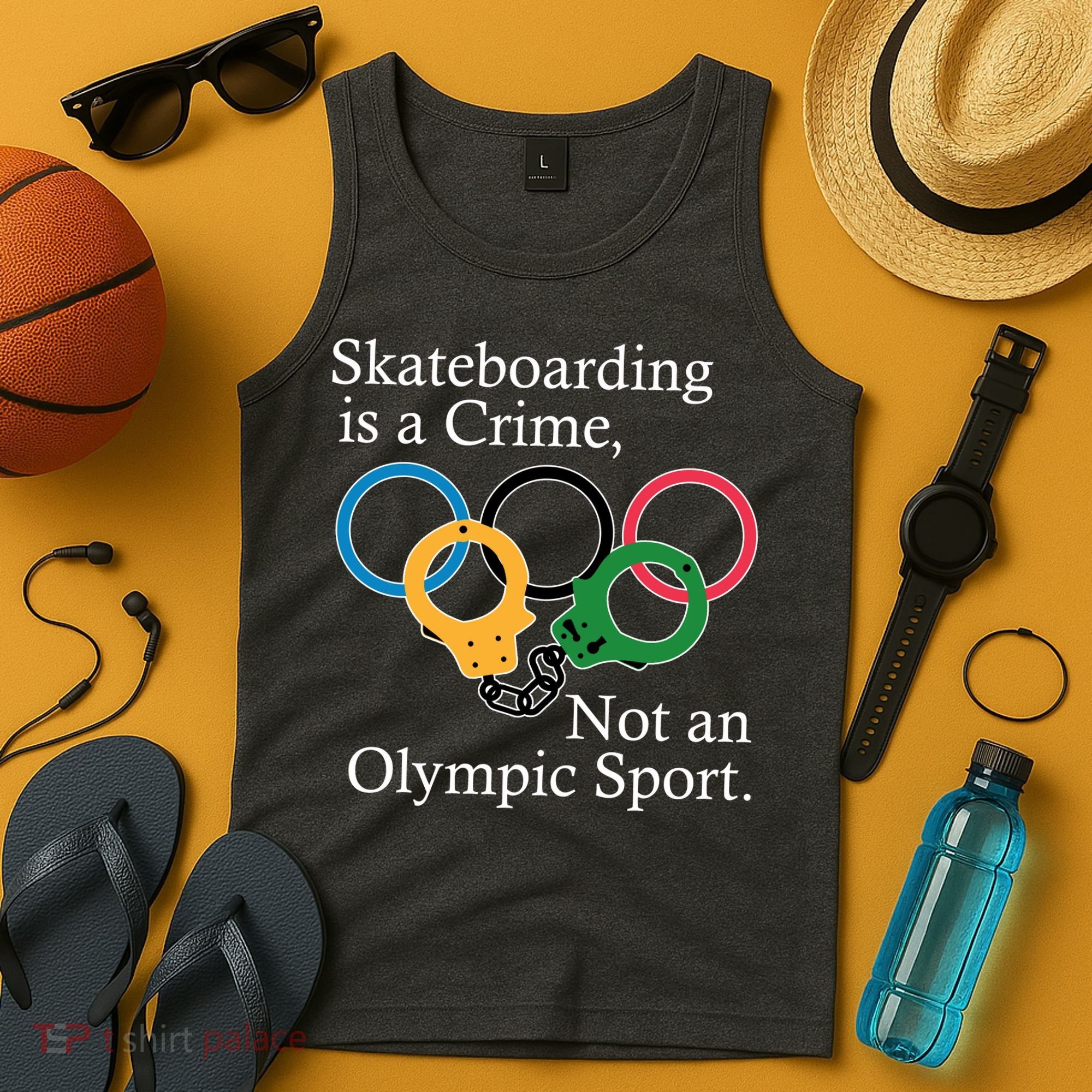 Skateboarding Is A Crime Not An Olympic Sport Tank Top