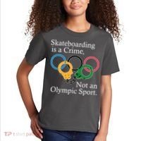 Skateboarding Is A Crime Not An Olympic Sport Kids T-Shirt thumb 2