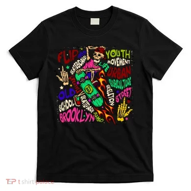 Skateboarding Skeleton Dude T-Shirt