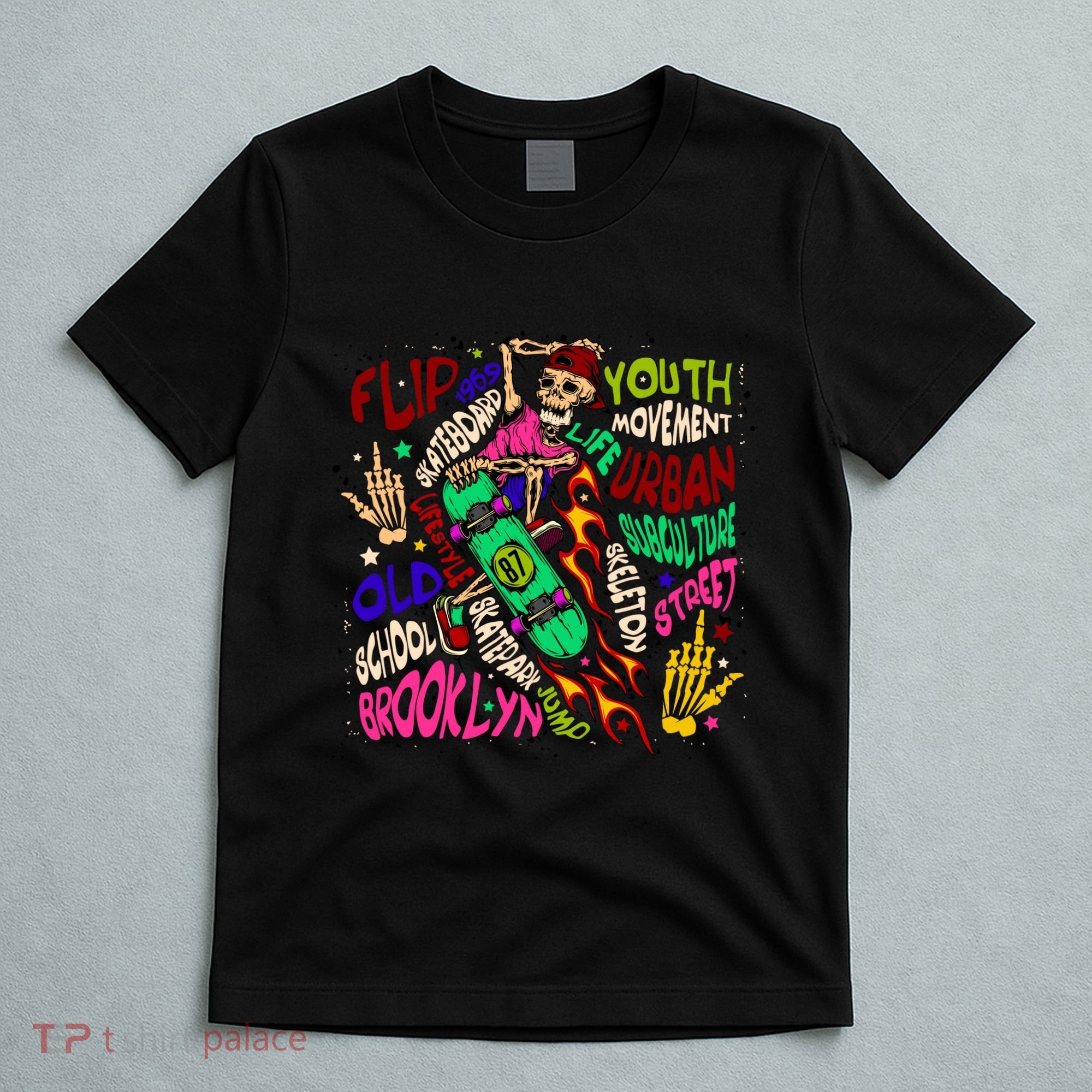 Skateboarding Skeleton Dude T-Shirt