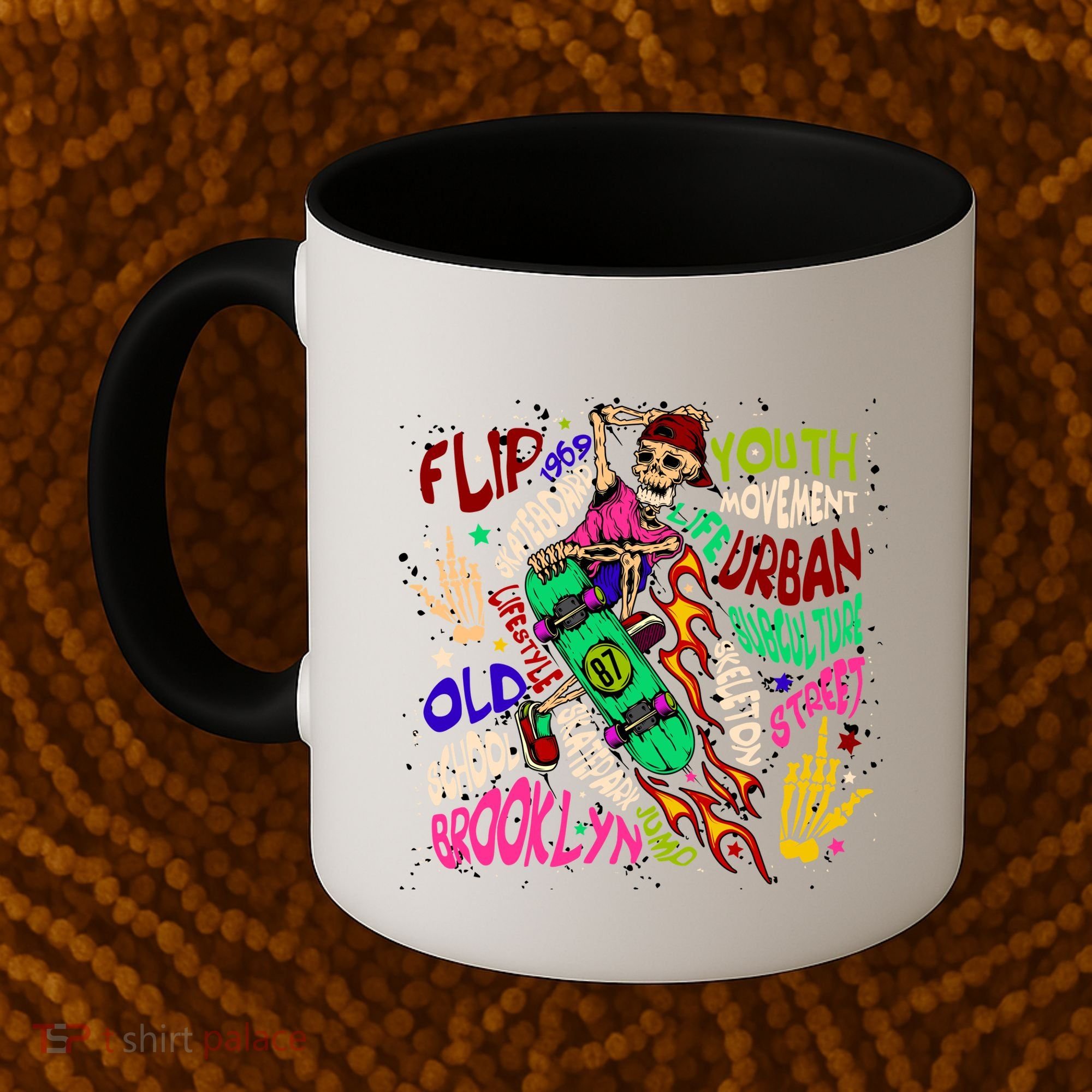 Skateboarding Skeleton Dude Coffee Mug