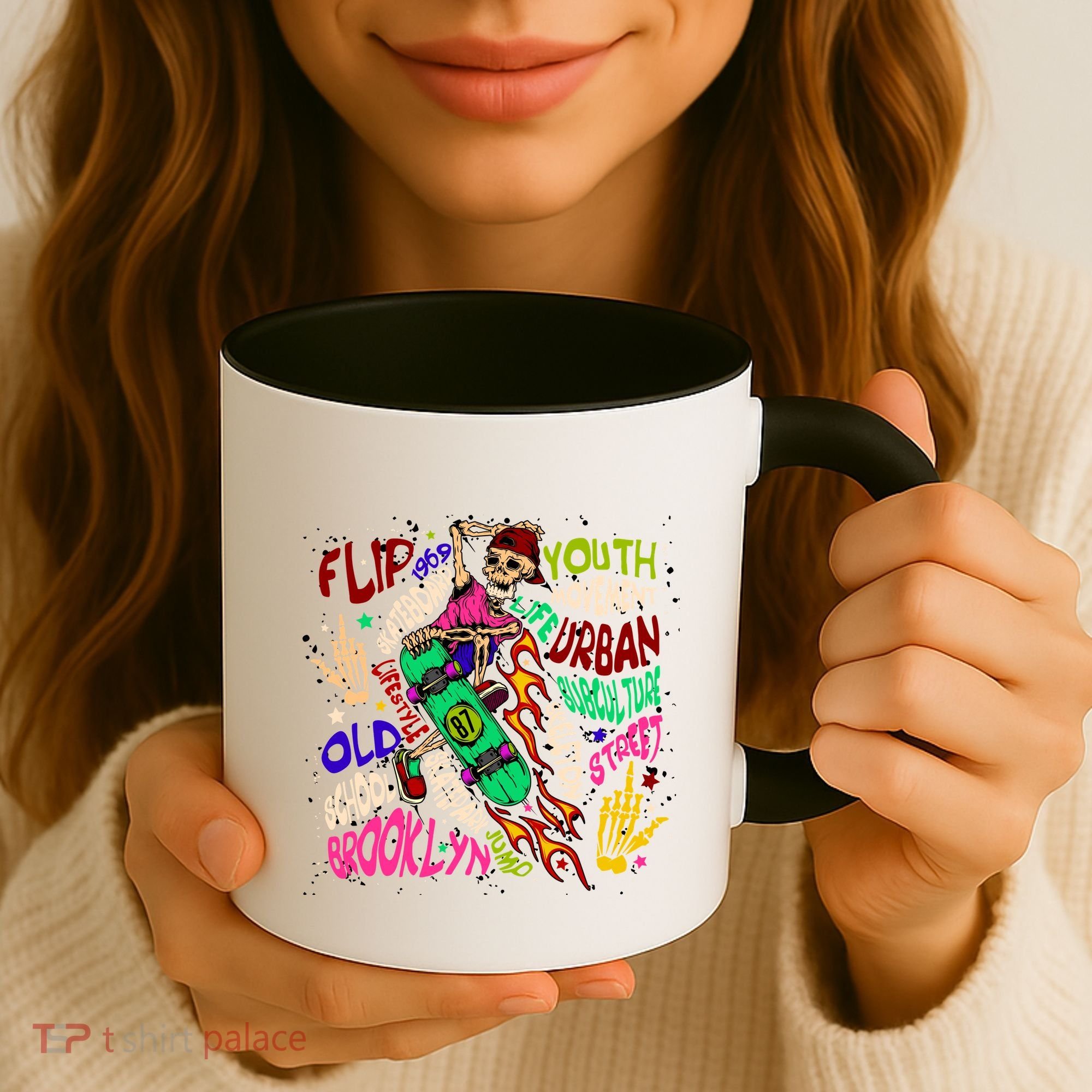 Skateboarding Skeleton Dude Coffee Mug
