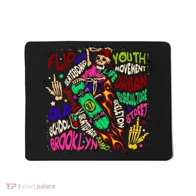 Skateboarding Skeleton Dude Mousepad
