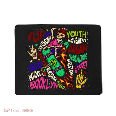 Skateboarding Skeleton Dude Mousepad