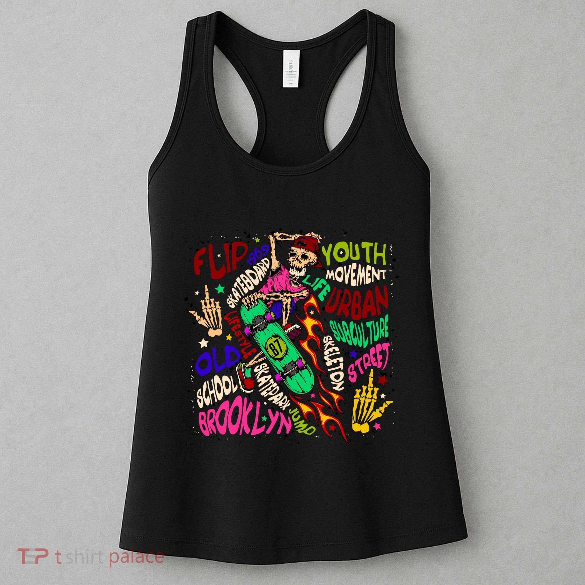 Skateboarding Skeleton Dude Women's Tank Top
