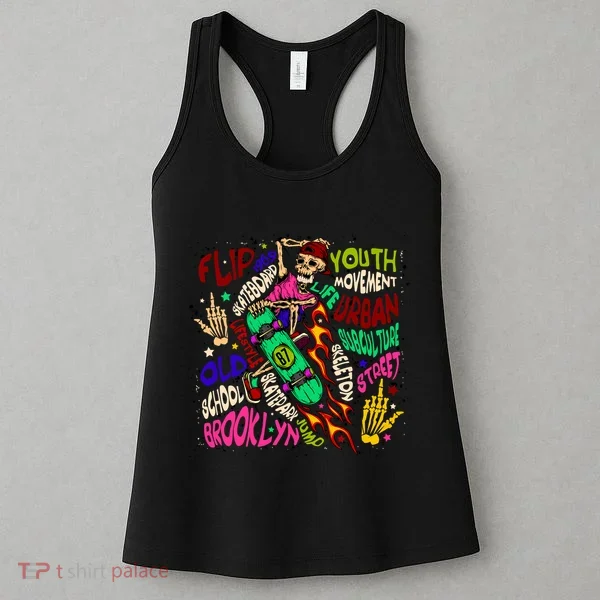 Skateboarding Skeleton Dude Women's Tank Top