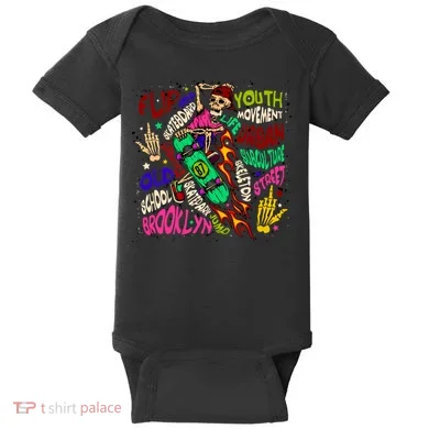 Skateboarding Skeleton Dude Baby Bodysuit