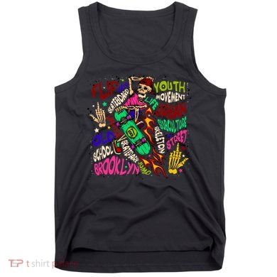 Skateboarding Skeleton Dude Tank Top