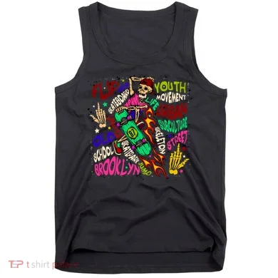 Skateboarding Skeleton Dude Tank Top