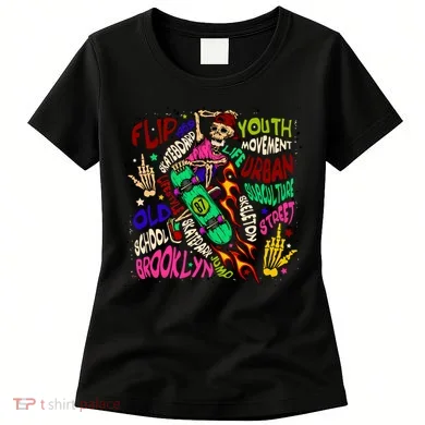 Skateboarding Skeleton Dude Women's T-Shirt