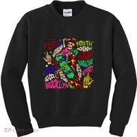 Skateboarding Skeleton Dude Kids Sweatshirt thumb 0