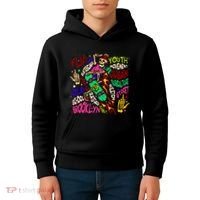 Skateboarding Skeleton Dude Kids Hoodie thumb 4