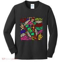 Skateboarding Skeleton Dude Kids Long Sleeve Shirt thumb 0