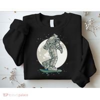 Skater Astronaut Moon Sweatshirt thumb 2