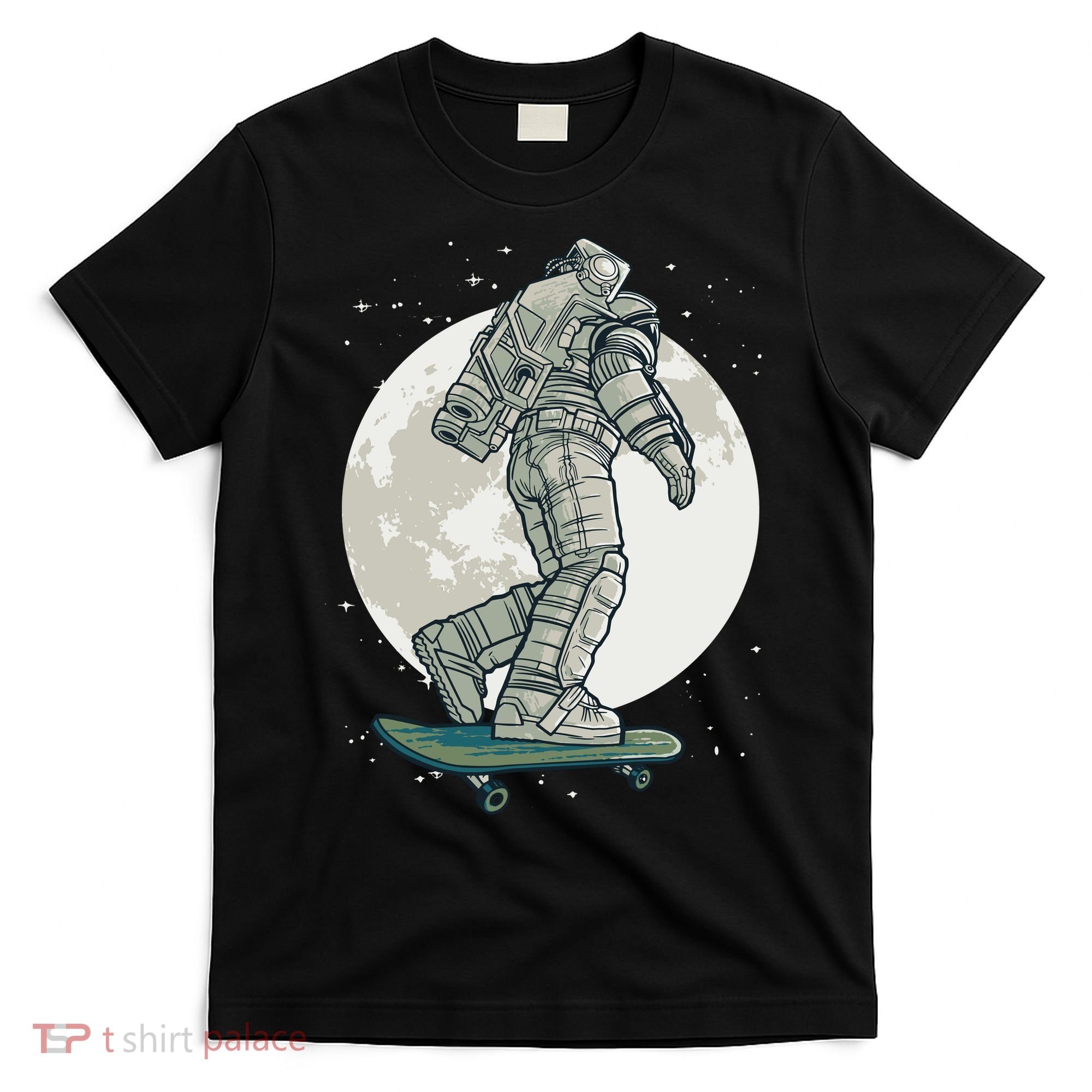 Skater Astronaut Moon T-Shirt