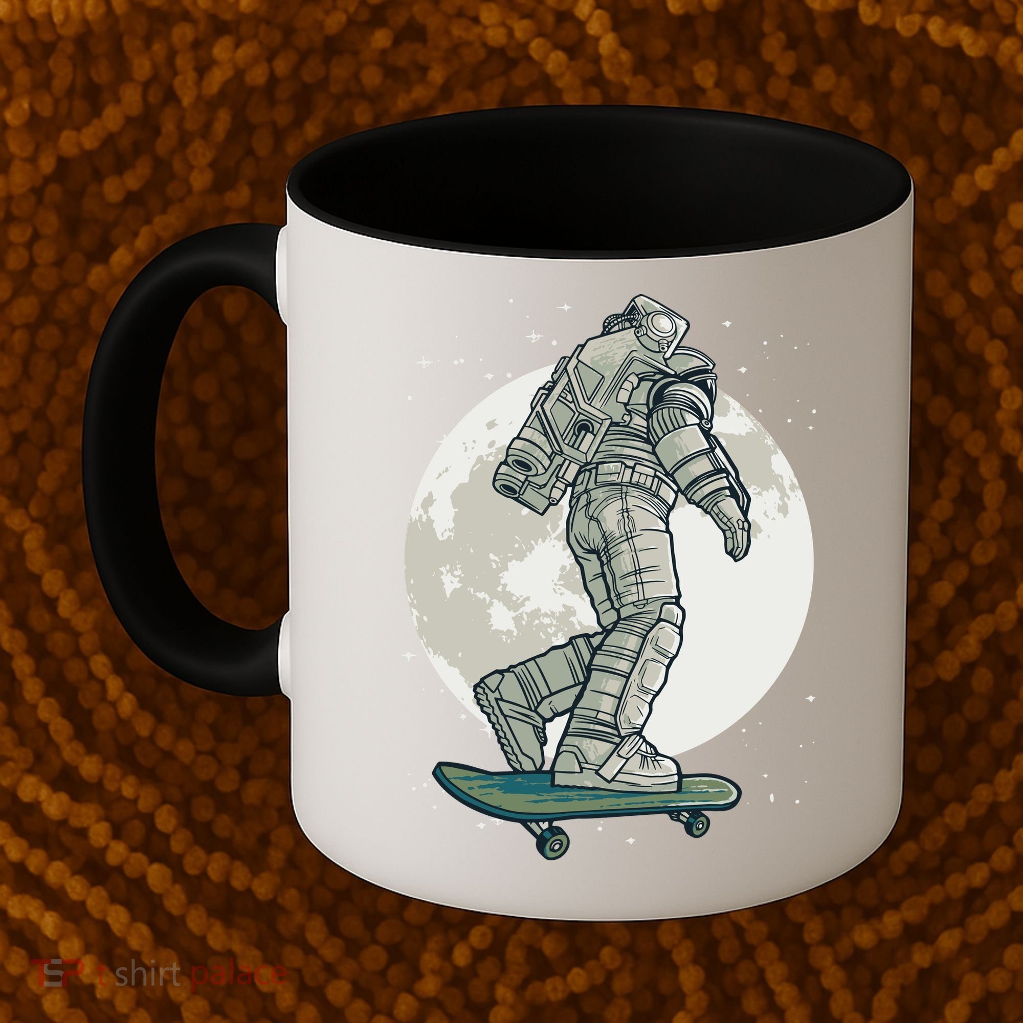 Skater Astronaut Moon Coffee Mug