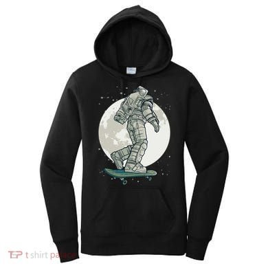 Skater Astronaut Moon Women's Hoodie