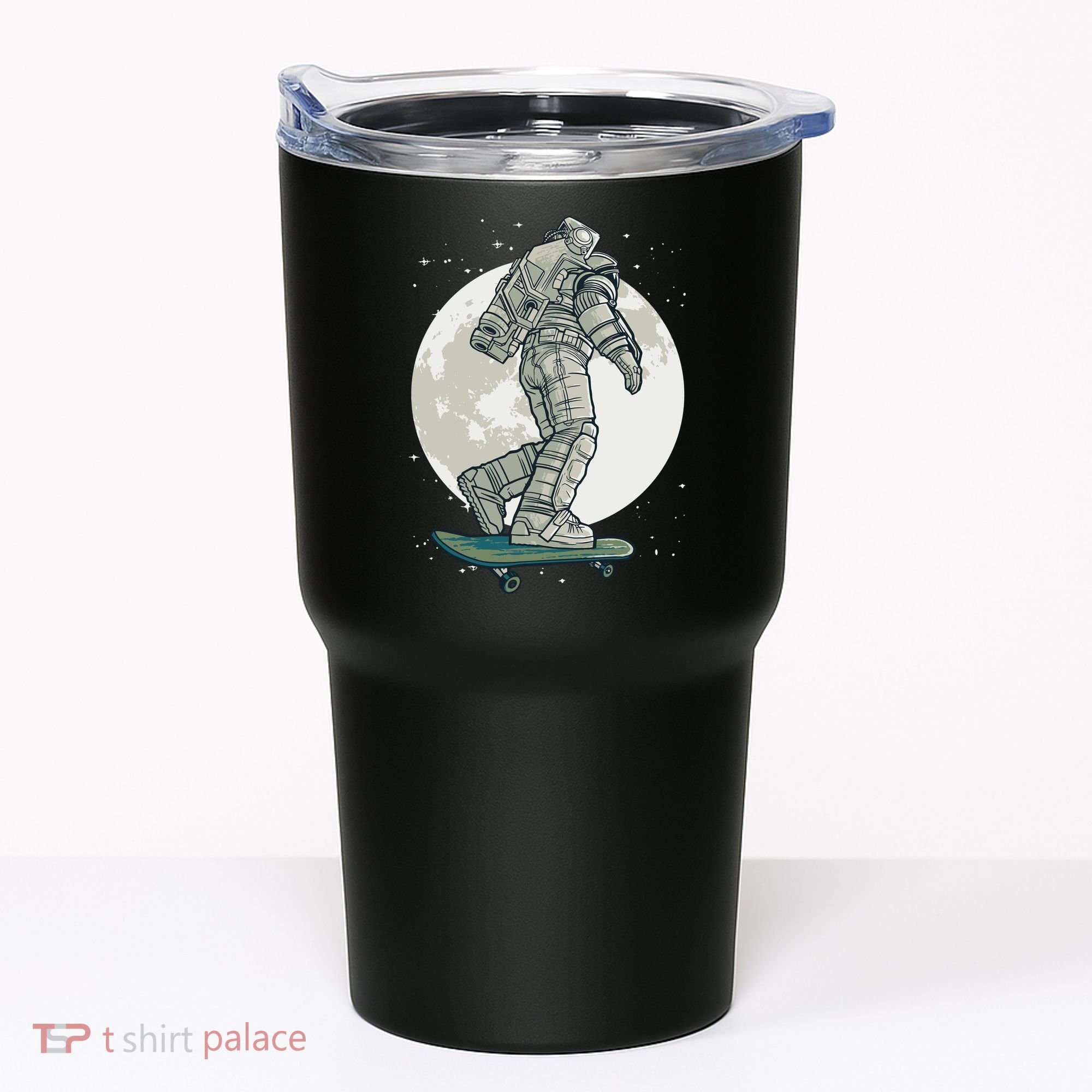 Skater Astronaut Moon Tumbler