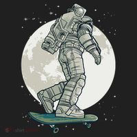 Skater Astronaut Moon Tumbler thumb 3