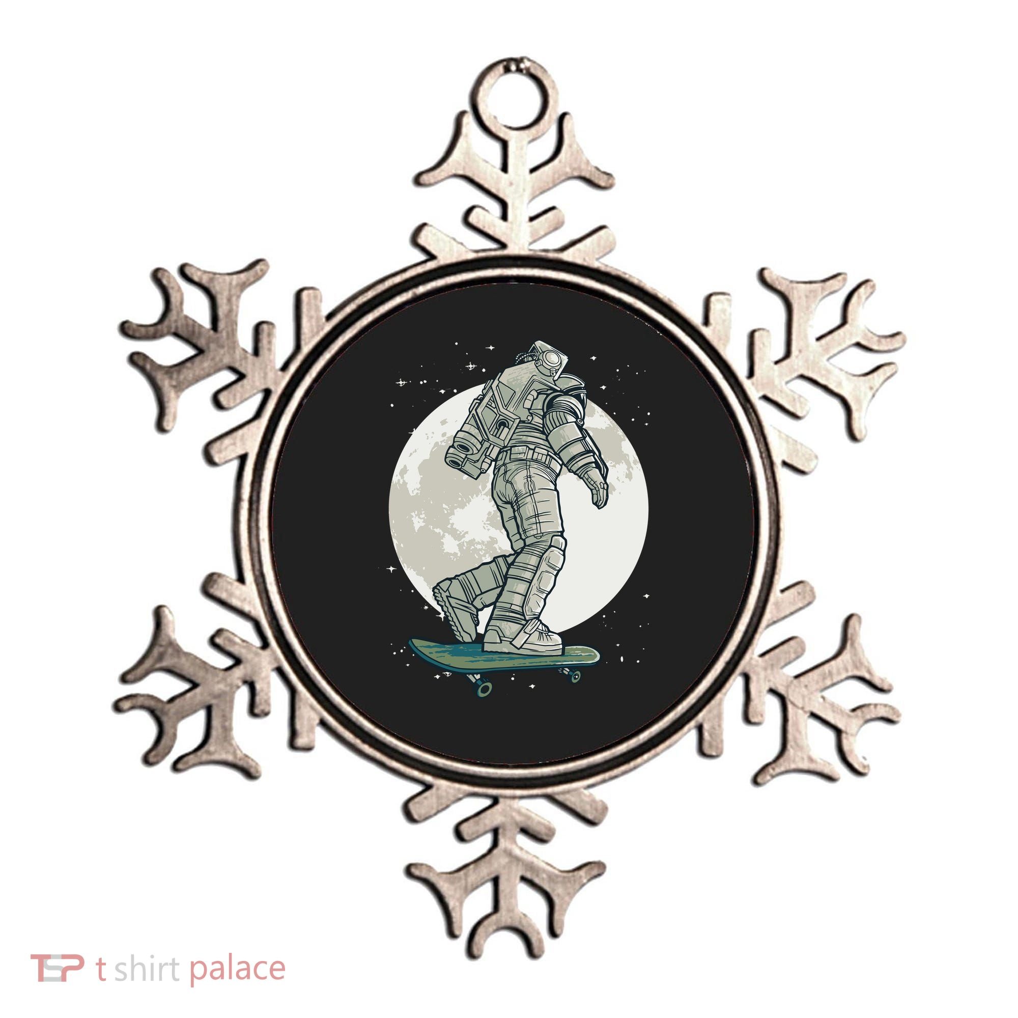 Skater Astronaut Moon Ornament