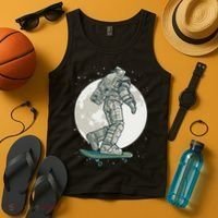 Skater Astronaut Moon Tank Top thumb 4