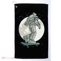 Skater Astronaut Moon Golf Towel thumb 0