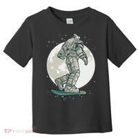 Skater Astronaut Moon Toddler T-Shirt thumb 0