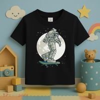 Skater Astronaut Moon Toddler T-Shirt thumb 3