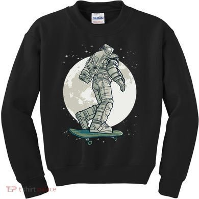 Skater Astronaut Moon Kids Sweatshirt