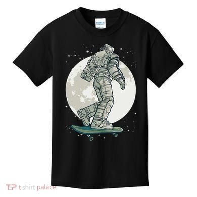Skater Astronaut Moon Kids T-Shirt