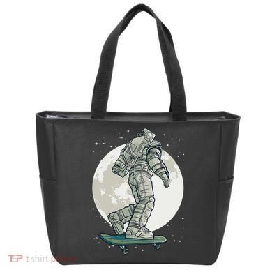 Skater Astronaut Moon Tote Bag