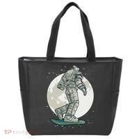 Skater Astronaut Moon Tote Bag thumb 0