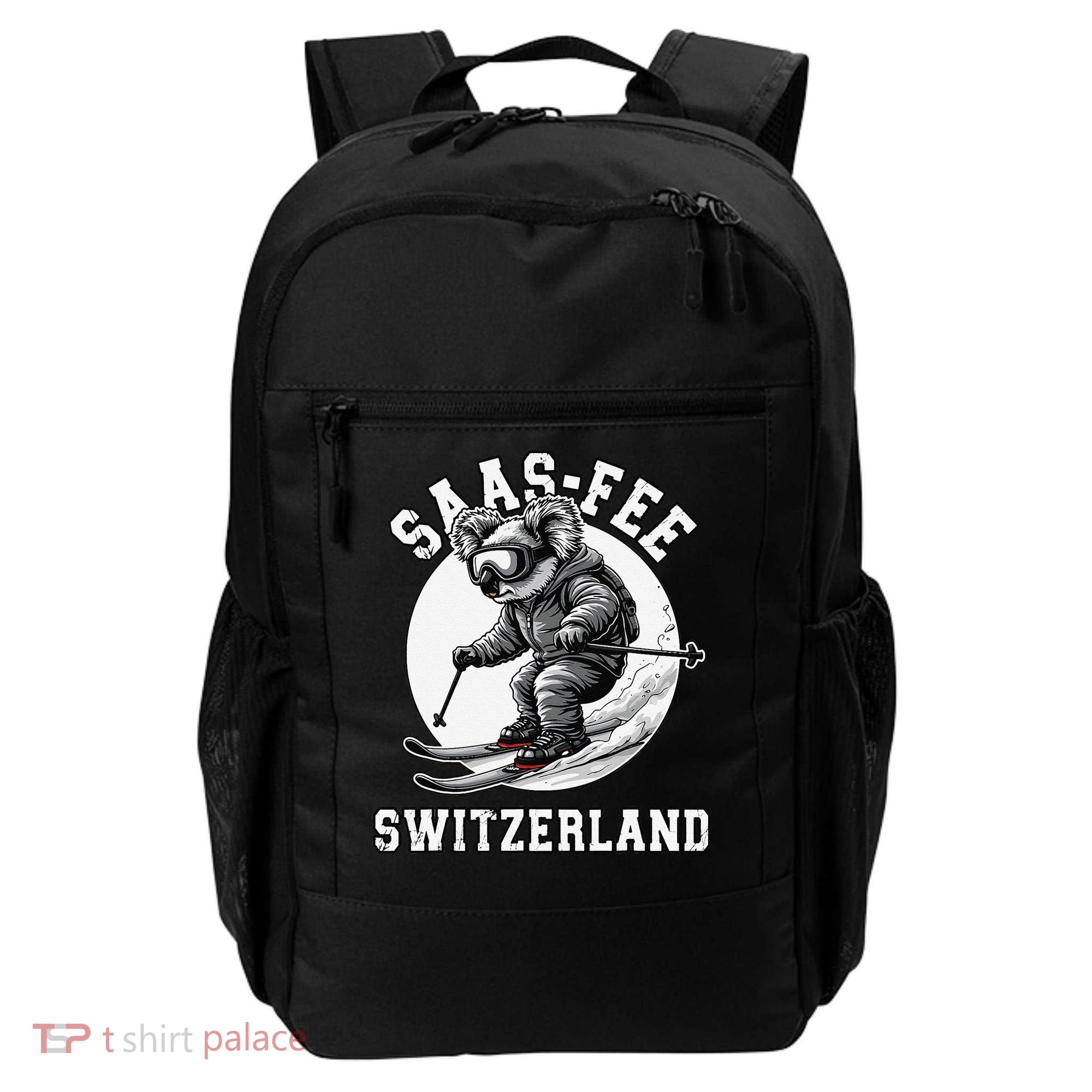 Saas-Fee Koala Bear Ski Resort Swiss Alps Skiing Backpack