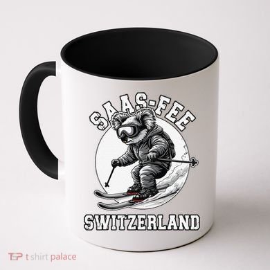 Saas-Fee Koala Bear Ski Resort Swiss Alps Skiing Coffee Mug