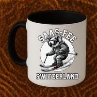 Saas-Fee Koala Bear Ski Resort Swiss Alps Skiing Coffee Mug thumb 2