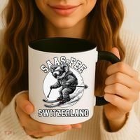 Saas-Fee Koala Bear Ski Resort Swiss Alps Skiing Coffee Mug thumb 3