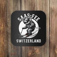 Saas-Fee Koala Bear Ski Resort Swiss Alps Skiing Coaster thumb 0