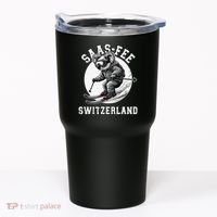 Saas-Fee Koala Bear Ski Resort Swiss Alps Skiing Tumbler thumb 0