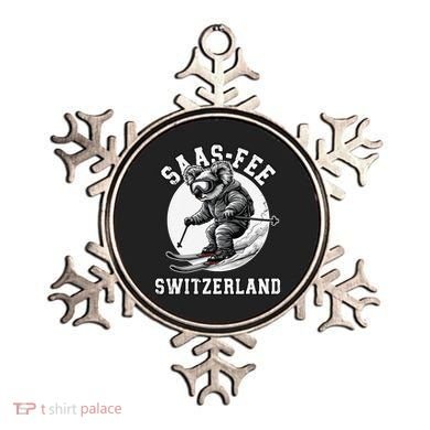 Saas-Fee Koala Bear Ski Resort Swiss Alps Skiing Ornament