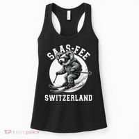 Saas-Fee Koala Bear Ski Resort Swiss Alps Skiing Women's Tank Top thumb 0